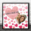 Wonderful Girlfriend Valentine's Day Photo Hearts I Love You Square Gift Print