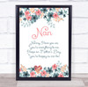 Nan Poem Pretty Pastel Flowers Personalised Gift Art Print