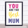 You Are The Best Mum Typographic Personalised Gift Art Print