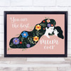 Pink Mother And Daughter Flower Hair Personalised Gift Art Print