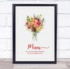 Watercolour Flowers Mum Biggest Bloom Personalised Gift Art Print