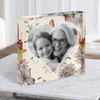 Vintage Pastel Butterflies Square Photo Heart Personalised Gift Acrylic Block