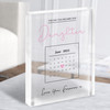 New Baby Birth Details Christening Calendar Date Acrylic Block