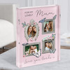 For My Lovely Mum Photo Frame Pink Personalised Acrylic Block