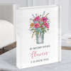 Flowers Bouquet Mother's Day Personalised Acrylic Block