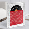 Vinyl Record In Sleeve Hearts Any Song Lyric Acrylic Block