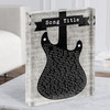 Electric Guitar Music Script Any Song Lyric Acrylic Block