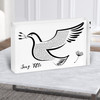 Black & White Dove Bird Any Song Lyric Acrylic Block