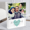 Family Photo Heart Quote Personalised Gift Acrylic Block