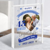 45 Years Together 45th Wedding Anniversary Sapphire Photo Gift Acrylic Block