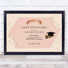 Elegant Floral Congratulations Graduation Certificate Personalised Gift Print