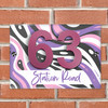 Abstract Swirl Pattern Purple 3D Modern Acrylic Door Number House Sign