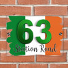 Ireland Irish Flag 3D Modern Acrylic Door Number House Sign