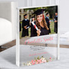 Photo Floral Graduation Congratulations Personalised Gift Acrylic Block