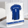 Everton Football Shirt Best Dad Personalised Father's Day Gift Acrylic Block