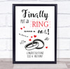 Finally Put A Ring On It Red Heart Congratulations Personalised Gift Print