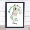 White Siberian Husky Memorial Forever In Our Hearts Personalised Gift Print