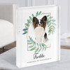 Papillon Pet Memorial Forever In Our Hearts Personalised Gift Acrylic Block