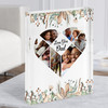 Simple Heart Pieces 8 Photo Love You Dad Foliage Personalised Gift Acrylic Block