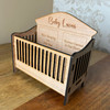 Personalised Angel Baby Memorial Gift Miniature Crib Wood Engraved Baby Loss Cot