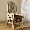 Personalised Miniature Wooden Engraved Chair Memorial Gift In Memory Of Keepsake