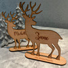 Reindeer Personalised Christmas Family Decoration Table Name Place Setting