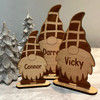 Personalised Gonk Christmas Gnome Elf Family Decoration Table Name Place Setting