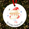 Family Name Santa Claus Personalised Christmas Tree Ornament Decoration