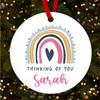 Rainbow Memorial Loss Personalised Christmas Tree Ornament Decoration