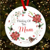 Thinking Of You Mum Wreath Bird Personalised Christmas Tree Ornament Decoration