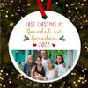 First as Grandad Grandma Photo Personalised Christmas Tree Ornament Decoration