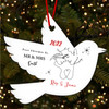 First As Mr & Mrs Couple Robin Personalised Christmas Tree Ornament Decoration