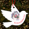 Snow Globe Snowman Family Robin Personalised Christmas Tree Ornament Decoration