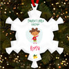 Dark Skin Girl Elf Snowflakes Personalised Christmas Tree Ornament Decoration