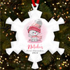 Kitten Baby's 1st Snowflake Personalised Christmas Tree Ornament Decoration