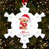 Teddy Bear Baby's 1st Snowflake Personalised Christmas Tree Ornament Decoration Teddy Bear Baby's 1st Snowflake Personalised Christmas Tree Ornament Decoration