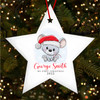 Santa Mouse Baby's 1st Star Personalised Christmas Tree Ornament Decoration
