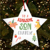 Son Roarsome Dinosaur Photo Star Personalised Christmas Tree Ornament Decoration