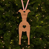 Italian Greyhound Dog Bauble Ornament Personalised Christmas Tree Decoration