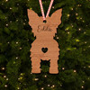 Yorkshire Terrier Dog Bauble Ornament Personalised Christmas Tree Decoration