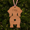 Dachshund Dog Bauble Dog Bum Ornament Personalised Christmas Tree Decoration