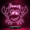 Kids Cute Crab Sealife Beach Personalised Gift Colour Change Lamp Night Light
