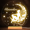 Girls Fairy Sitting On The Moon Stars Name Personalised Gift Lamp Night Light