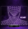 Spiderman Head Superhero Personalised Gift Colour Changing Led Lamp Night Light