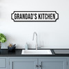 Granddad's Kitchen Family Any Colour Any Text 3D Train Style Street Home Sign