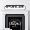 Adventure Awaits Couple Any Colour Any Text 3D Train Style Street Home Sign