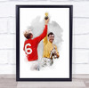 Footballer Gordon Banks Football Player Watercolour Wall Art Print