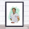 Footballer Bryan Football Player Watercolour Wall Art Print