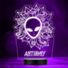 Alien Head Outer Space Elements Personalised Gift Colour Change LED Night Light