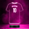 Football Shirt Belgium Sports Fan World Cup Personalised Gift Colour Night Light